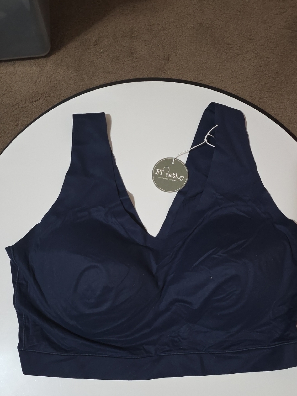 Fitting Seamless Deep Navy Wireless V-Neck Bra
